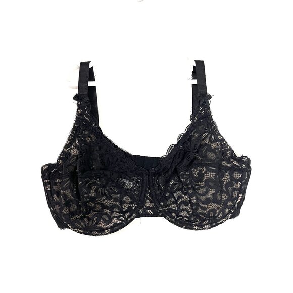 Wacoal Black Lace All Dressed Up Underwire Bra 851166 Size 36DDD - Picture 1 of 7